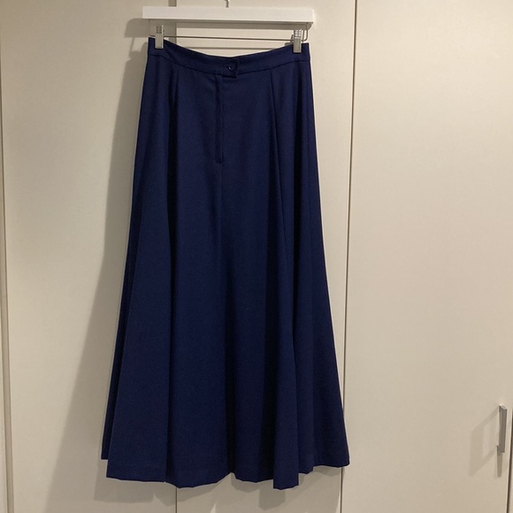 NWOT J. Peterman Blue Wool Boot Skirt - Picture 2 of 4